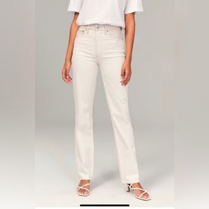 Abercrombie & Fitch Ultra High Rise 90s Straight Jean Cream Size 29